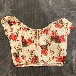 Charlotte Russe Floral Crop Top Medium